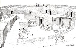 reconstruction of a Canaanite house by L. Ritmeyer